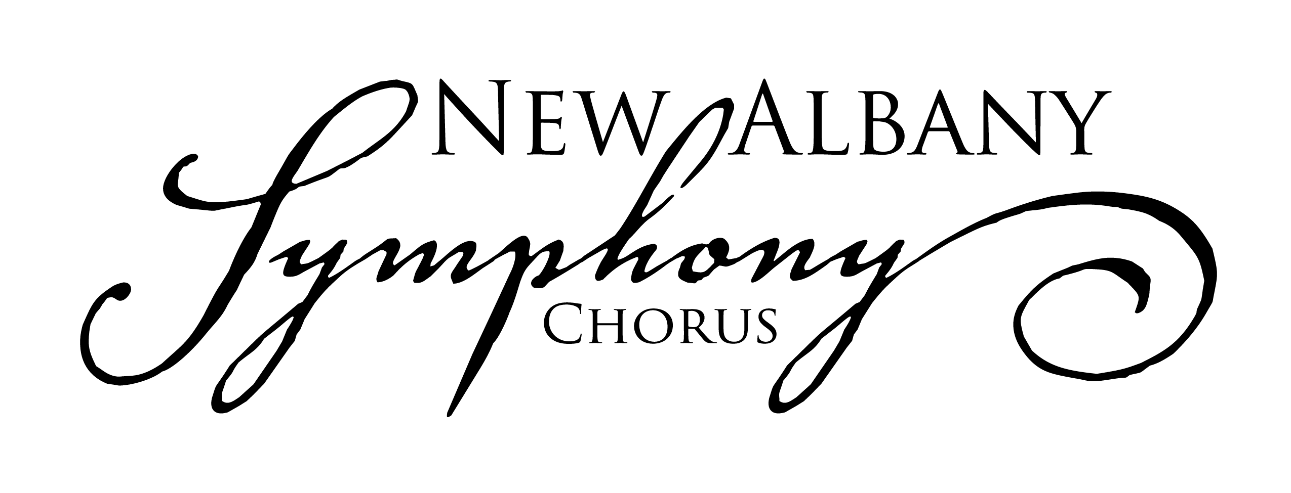 New Albany Symphony Chorus Black and White Logo